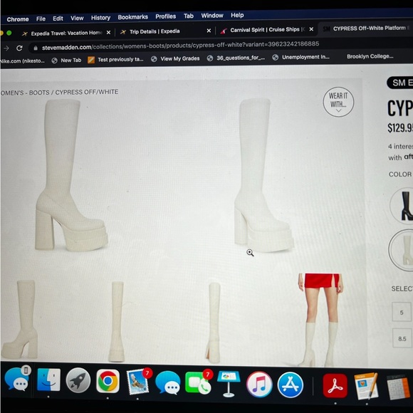 Steve Madden Cypress White Platform Boots - Picture 11 of 12